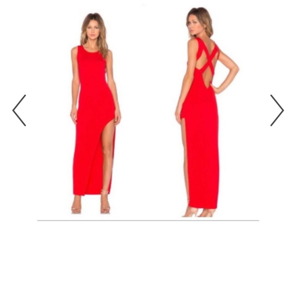 lovers + friends red Red Passion High Slit Tank Maxi Dress